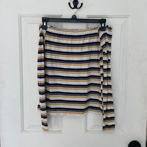 Off the Shoulder Striped Shirt